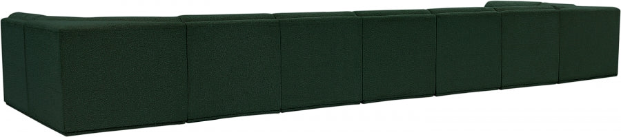 Ollie Boucle Fabric Sectional Green from Meridian - Luna Furniture