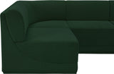 Ollie Boucle Fabric Sectional Green from Meridian - Luna Furniture