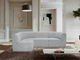 Ollie Boucle Fabric Sectional Grey from Meridian - Luna Furniture