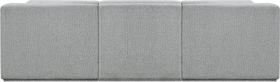 Ollie Boucle Fabric Sectional Grey from Meridian - Luna Furniture