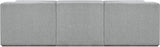 Ollie Boucle Fabric Sectional Grey from Meridian - Luna Furniture