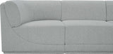 Ollie Boucle Fabric Sectional Grey from Meridian - Luna Furniture