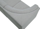 Ollie Boucle Fabric Sectional Grey from Meridian - Luna Furniture