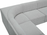 Ollie Boucle Fabric Sectional Grey from Meridian - Luna Furniture