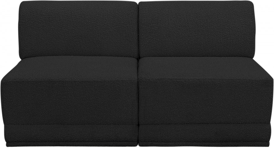 Ollie Boucle Fabric Sofa Black from Meridian - Luna Furniture