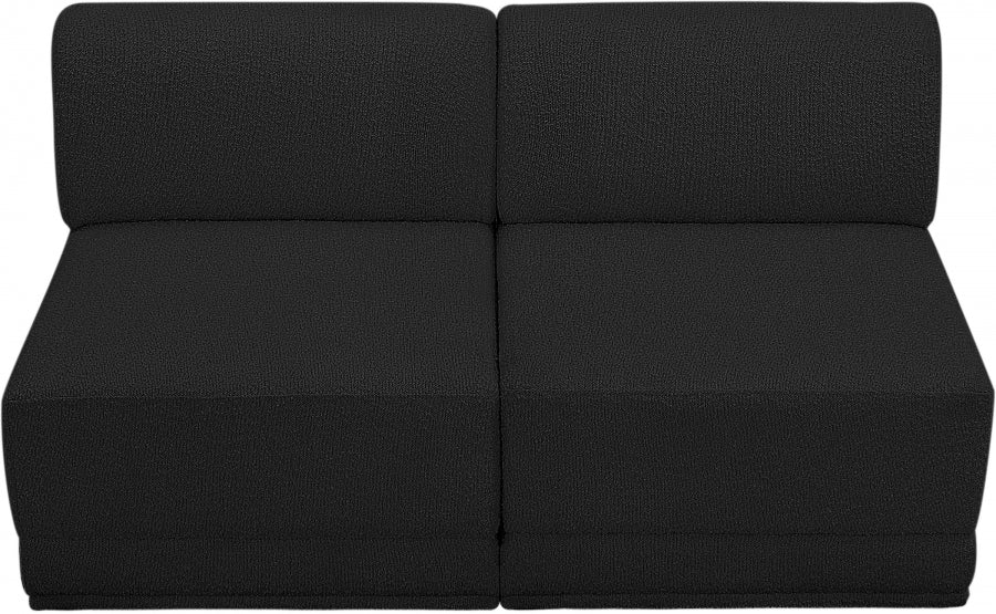 Ollie Boucle Fabric Sofa Black from Meridian - Luna Furniture