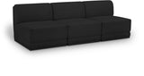 Ollie Boucle Fabric Sofa Black from Meridian - Luna Furniture