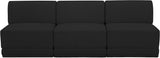 Ollie Boucle Fabric Sofa Black from Meridian - Luna Furniture