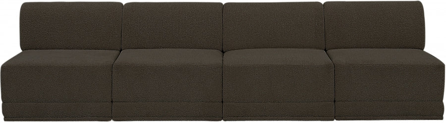 Ollie Boucle Fabric Sofa Brown from Meridian - Luna Furniture