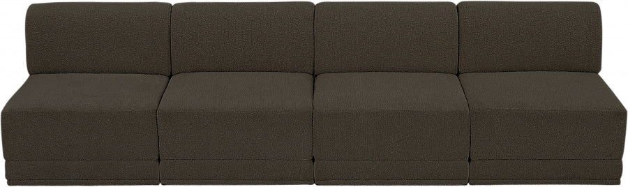 Ollie Boucle Fabric Sofa Brown from Meridian - Luna Furniture