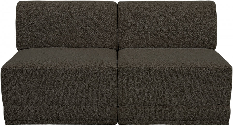 Ollie Boucle Fabric Sofa Brown from Meridian - Luna Furniture