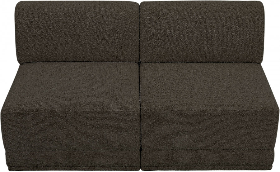 Ollie Boucle Fabric Sofa Brown from Meridian - Luna Furniture