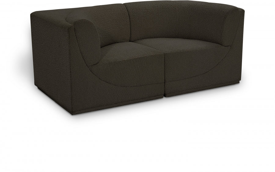 Ollie Boucle Fabric Sofa Brown from Meridian - Luna Furniture