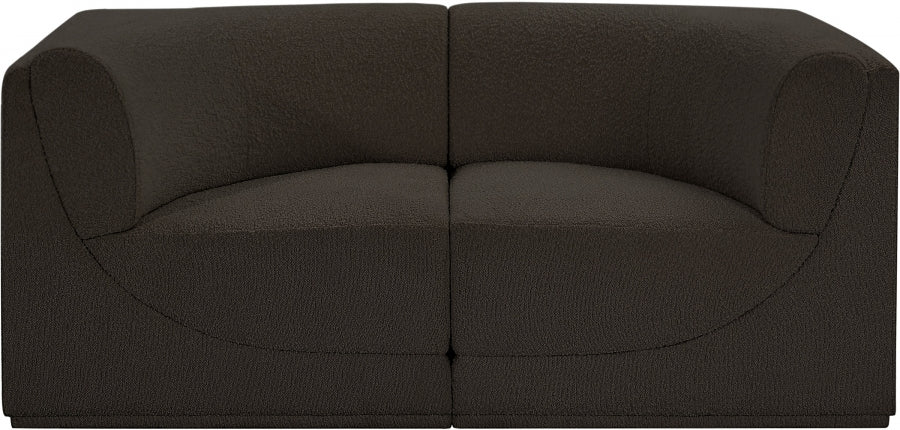 Ollie Boucle Fabric Sofa Brown from Meridian - Luna Furniture