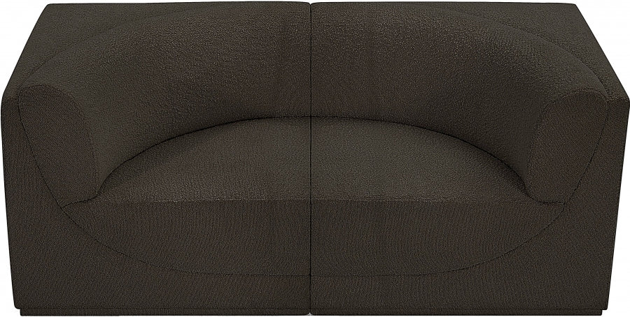 Ollie Boucle Fabric Sofa Brown from Meridian - Luna Furniture