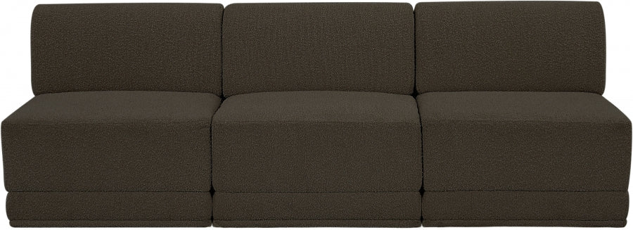 Ollie Boucle Fabric Sofa Brown from Meridian - Luna Furniture