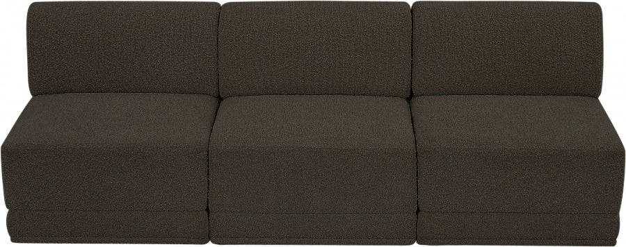 Ollie Boucle Fabric Sofa Brown from Meridian - Luna Furniture