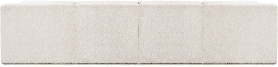 Ollie Boucle Fabric Sofa Cream from Meridian - Luna Furniture