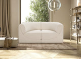 Ollie Boucle Fabric Sofa Cream from Meridian - Luna Furniture