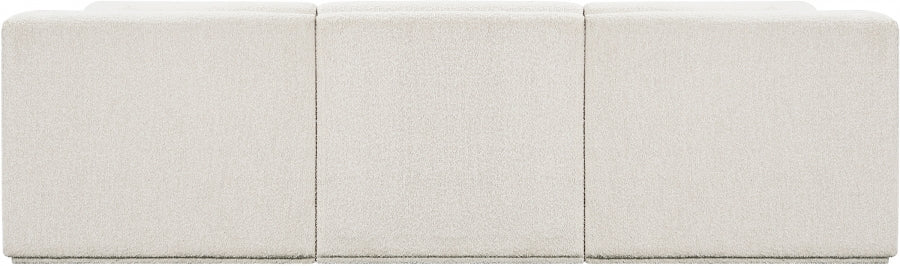 Ollie Boucle Fabric Sofa Cream from Meridian - Luna Furniture