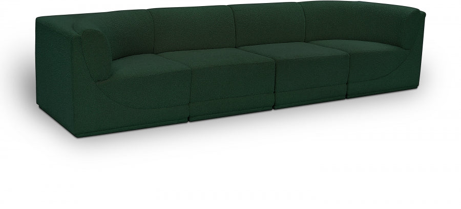 Ollie Boucle Fabric Sofa Green from Meridian - Luna Furniture