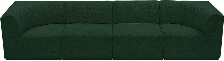 Ollie Boucle Fabric Sofa Green from Meridian - Luna Furniture