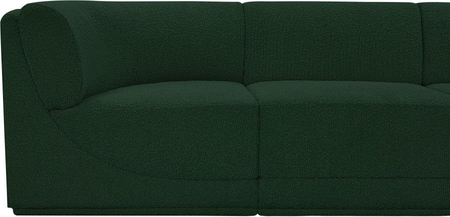 Ollie Boucle Fabric Sofa Green from Meridian - Luna Furniture