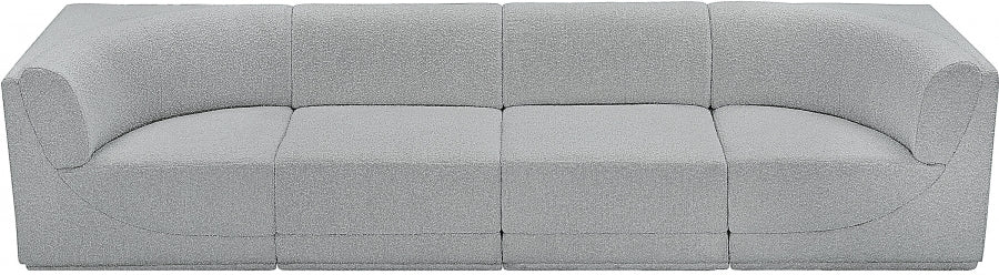 Ollie Boucle Fabric Sofa Grey from Meridian - Luna Furniture