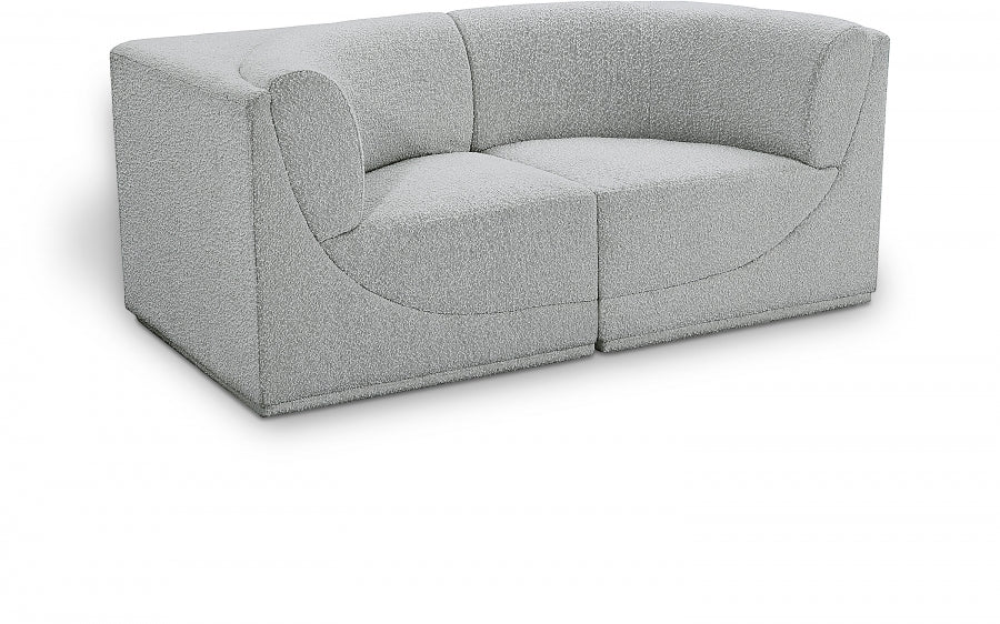 Ollie Boucle Fabric Sofa Grey from Meridian - Luna Furniture