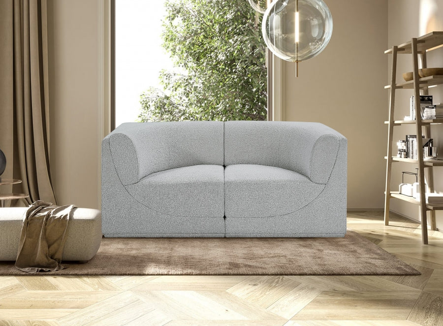 Ollie Boucle Fabric Sofa Grey from Meridian - Luna Furniture