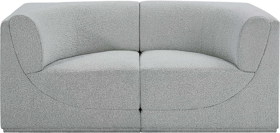 Ollie Boucle Fabric Sofa Grey from Meridian - Luna Furniture