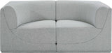 Ollie Boucle Fabric Sofa Grey from Meridian - Luna Furniture