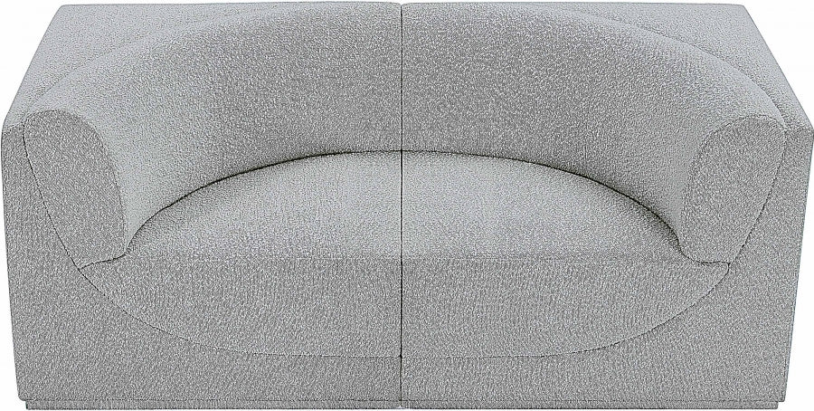 Ollie Boucle Fabric Sofa Grey from Meridian - Luna Furniture