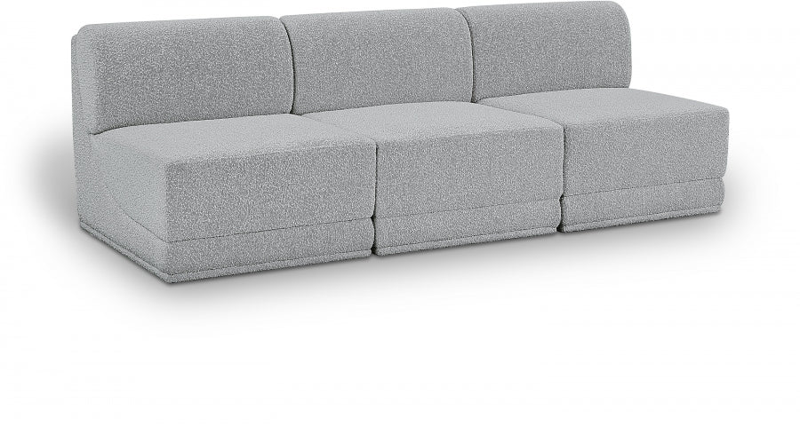 Ollie Boucle Fabric Sofa Grey from Meridian - Luna Furniture