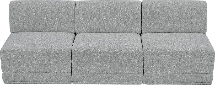 Ollie Boucle Fabric Sofa Grey from Meridian - Luna Furniture