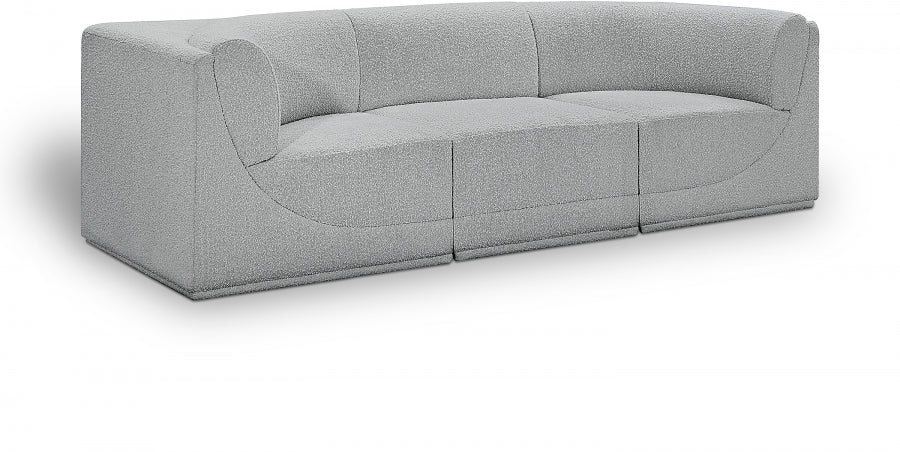 Ollie Boucle Fabric Sofa Grey from Meridian - Luna Furniture