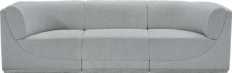 Ollie Boucle Fabric Sofa Grey from Meridian - Luna Furniture