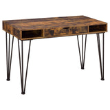 Olvera Antique Nutmeg/Dark Bronze 1-Drawer Writing Desk from Coaster - Luna Furniture