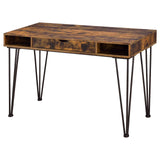 Olvera Antique Nutmeg/Dark Bronze 1-Drawer Writing Desk from Coaster - Luna Furniture