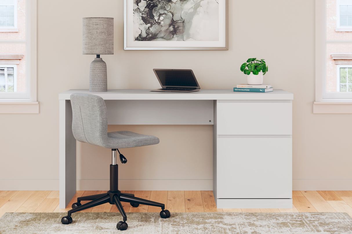 Onita White 60" Home Office Desk from Ashley - Luna Furniture