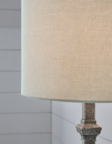 Oralieville Distressed Gray Accent Lamp - L208413 - Luna Furniture