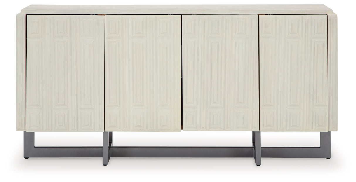 Ornawel Distressed White Accent Cabinet - A4000569 - Luna Furniture