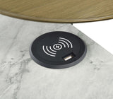 Ottilie 3-tier Side Table With Wireless Charger White and Black from Coaster - Luna Furniture