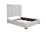 Panes Queen Tufted Upholstered Panel Bed Beige from Coaster - Luna Furniture