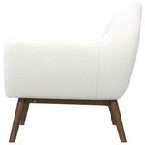 Panom Mid-Century Modern White Boucle  Lounge Chair - AFC01926 - Luna Furniture