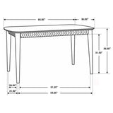 Partridge Natural Sheesham 7-Piece Rectangular Counter Height Dining Set from Coaster - Luna Furniture