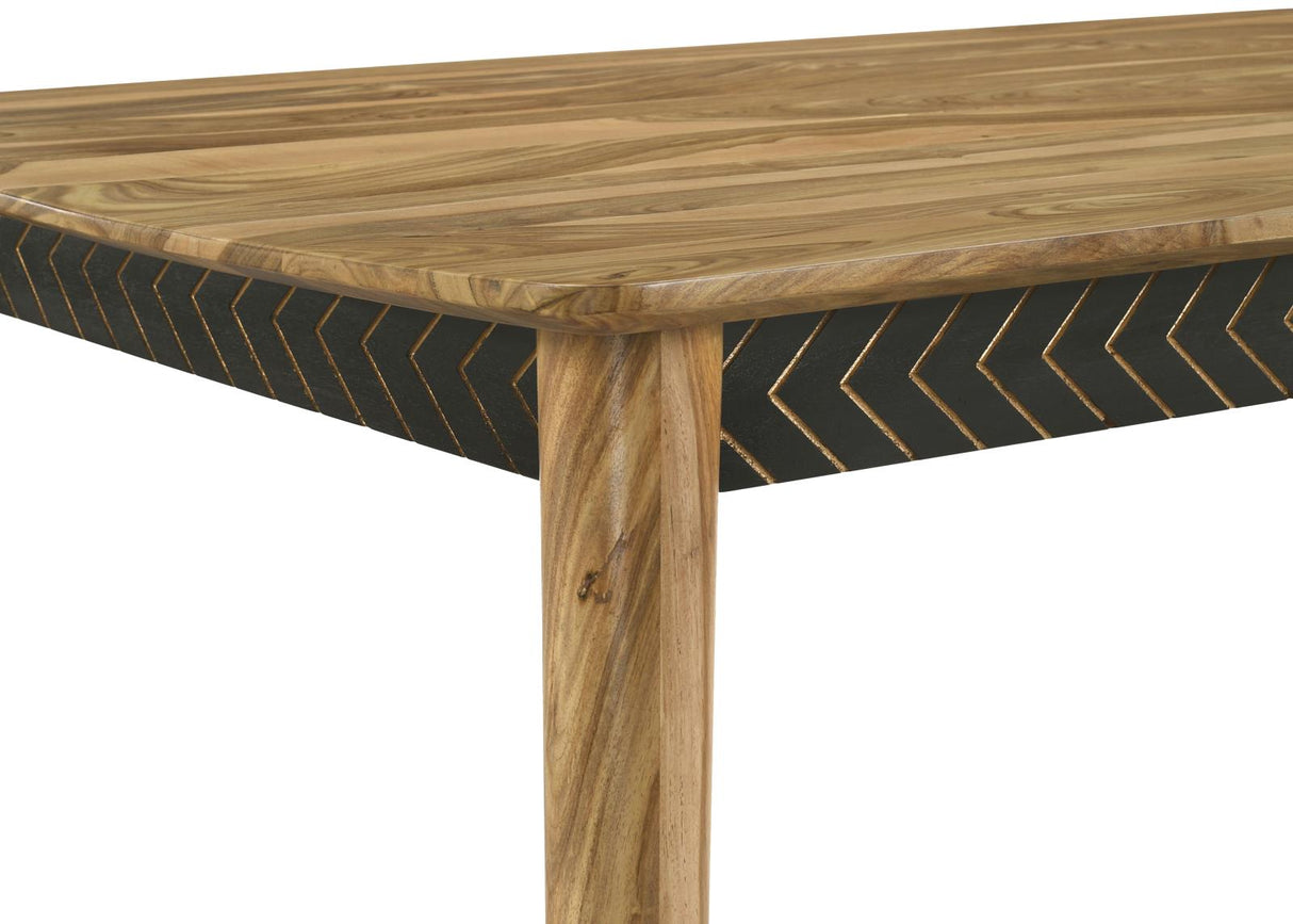 Partridge Natural Sheesham Rectangular Counter Height Table from Coaster - Luna Furniture