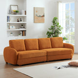 Paton Mid-Century Modern 114.5'' Boucle Fabric Sofa Burnt Orange - AFC01952 - Luna Furniture