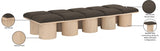 Pavilion Boucle Fabric 10pc. Modular Bench Brown from Meridian - Luna Furniture