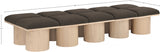 Pavilion Boucle Fabric 10pc. Modular Bench Brown from Meridian - Luna Furniture